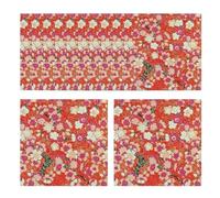 Iron On Beads Ironing Paper | 12 Pieces Heat Resistant Floral Pattern Bead Melting Mat | For Women Men Adults Hobbies Home Workshop Classroom