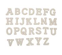 Iron on Decorative Letter, 26Pcs Elegant Faux Pearl Iron On Patches English Letter A-Z Clothing Decoration Sew On Patches for DIY Clothes Repair Hats Bags