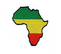 Iron-On Embroidered Patch Ecusson Rasta Africa Reggae Lion Judah Card