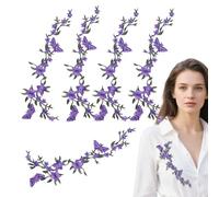 Iron on Embroidery Patches | Embroidered Flower Butterfly Sew on Applique Patch,5 Piece Applique Decals for Repair Fabric Sewing Art Clothes Dress Hats Blouses Jackets Shirts Bags
