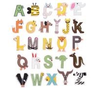 Iron On Embroidery Patches, Iron On Patches Bulk, Cute Colorful Animal Shape Letter Transfers for Upholstery Sewing Projects Fashion Costume