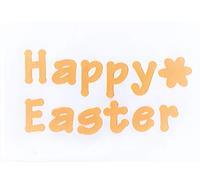Iron On Fabric Letters, Happy Easter (No sew) 4-5cm Yellow