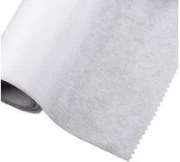 Iron On/Fusible Interfacing Fabric - Light Weight 75cm Wide - 1 Metre - White (Non-Woven)