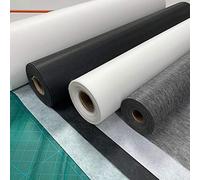 Iron On Interfacing Fabric 75cn Wide - Light/Medium/Heavy/Extra Heavy in White & Black - Volume Discounts (White - Light Weight, 3 Metres)