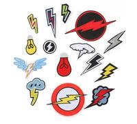 Iron On Jacket Patches - Adhesive Lightnings Patch, Assorted Sewings Patchhes | Durablee Embroidery Patchworks Sets, Stylish Patterned Cloth Stickers, Easy DIYs Repair For Clothing Customization Needs
