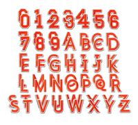 Iron on Letter and Number Patches, Embroidered Alphabet A-Z and Numbers 0-9, Blue, DIY Appliques for Clothes Hats Jeans Socks, 1-1.5 Inch, 72 Pieces (Orange Number Alphabet (72PCS))