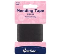 Iron-On Mending/Repair Tape 100cmx38mm: Black