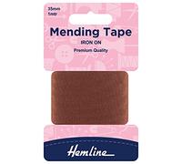 Iron-On Mending/Repair Tape 100cmx38mm: Brown