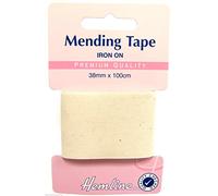 Iron On Mending Tape Premium Quality Mending Repair Tape 100% Cotton 38mm x 1mtr (Cream)