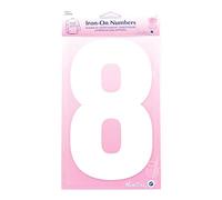 Iron-On Number 8 White Large