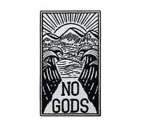 Iron-on Patch - No Gods | Wave ironable Patch, Mountains Embroidery Patch, Sun Iron on Patches, Religion Badges Finally Home