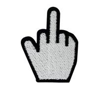 Iron-On Patch - Rebel Mouse Cursor | Small Middle Finger Patch, Mini Iron-On Patch, Biker Iron-On Patch, Stink Finger Patches Finally Home
