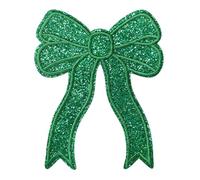 Iron-on Patch with Bow - Decorative Side Bow | Cute Applique Motif 12.9 x 10.3 cm | Self Adhesive Fabric Ornament, Heat Sealable Garment | Fashion Embellishment