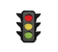 Iron On Patches 10 Little Ship Embroidery Cloth Sticker Hot Air Balloon Patch Children's Clothing Embellishment Traffic Lights Car Compute(Color 4)