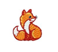 Iron On Patches 10 Pcs Embroidered Cute Fox Patches Clothes Bags DIY Applique Embroidery Parches Iron On Patch for(Type F)