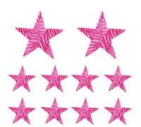 Iron on Patches 10Pcs Hot Pink Series Embroidery Patch DIY Cartoon Cat Leopard Love Flame Iron On Patches for Clothing Sew Applique(PE9787CT)