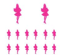 Iron On Patches 10Pcs Hot Pink Series Embroidery Patch DIY Cartoon Cat Leopard Love Flame Iron On Patches for Clothing Sew Applique(PE9959CT)