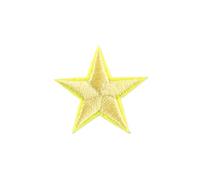 Iron On Patches 10PCS Multi-Colored Star Embroidered Patches Sew Iron On Clothing Gold Silver for Clothes Appliques Craft Sticker Stripes(Yellow3)