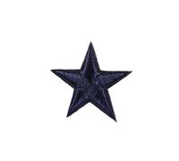 Iron On Patches 10PCS Multi-Colored Star Embroidered Patches Sew Iron On Clothing Gold Silver for Clothes Appliques Craft Sticker Stripes(Bright Black)