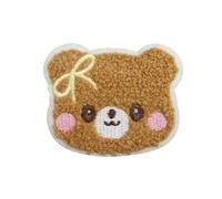 Iron On Patches 10pcs Plush Bear Embroidery Cloth Sticker Cute Red Panda Towel Patch Clothes Decorative Label Curly Lion(Color 13)