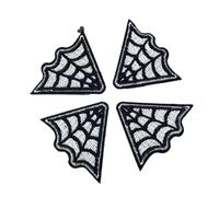 Iron On Patches 4pcs Spider Web Collar Patches,for Clothes DIY Decorations for Your Favorite Outfits.