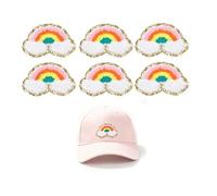 Iron on Patches 6Pcs Rainbow Star Heart Sew on Embroidered Applique Repair Embroidery Patch 2.9x1.6in DIY Embroidery Craft Accessories Clothing Hats Shoes Backpacks Jeans