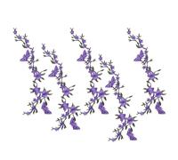 Iron On Patches - 9.84x2.95 Inches Flower Butterfly Sew/Iron-On Applique, 5 Piece Handmade Fabric Decoration For Art Repair Sewing Decals Jackets Blouses Shirts Bags Hats Jeans Backpacks Denim DIY War