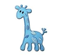 Iron on Patches - Giraffe Animal Children - Several Colors Selectable - 9,4 x 6,5 cm - by catch-the-patch® Application Embroided Patch Badges, Color:Blue