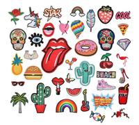 Iron on Patches, Patch Magic, 40pcs Embroidered Applique Set, Patches for Clothing Repair & Decoration, Iron On Transfers for Kids Jeans Jackets Hats Shoes Backpacks, Sew On Patches Fabric Stickers