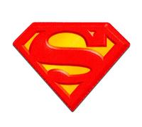Iron on Patches - Superman 'Logo' - red - 8 x 5 cm - Application Embroided Patch Badges