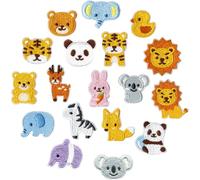Iron-on Patches with Animal Motifs, 18 Pieces, Animal Patches, Cute Patches, Self-Adhesive, DIY, No Sewing, Embroidered Repair, Iron on Patches for Clothes, Jackets, Backpacks, Clothes, Jeans Patches