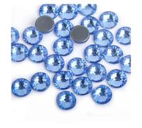 Iron On Rhinestones Hot Fix Crystal Strass Nail Art Sewing Fabric Decoretion for DIY Manicure Face Art(Light Sapphire,Ss10 1440pcs)