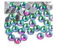 Iron On Rhinestones Hot Fix Crystal Strass Nail Art Sewing Fabric Decoretion for DIY Manicure Face Art(Green Volcano,Mix ss3-ss30 10gram)