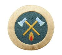Iron-on & Sew-on Patch - Small Campfire | Vintage Camping Patch, fire Iron on Patches, Forest Embroidery Patch, Small Mountains ironable Patch, Hikers Badges Finally Home