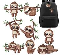 Iron On Stains Patch Badge Patch Craft Accessories Repair Stains On Ironing On Appliques 8 Pieces Sloth Shape Cute Craft Authorities Leaves For Clothing Shirt Kl