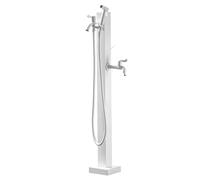 Iron Outdoor Water Column with Double Faucets, Freestanding Floor Mounted Hydrant Water Tap, Garden Hydrant Standing Outdoor Spigot for Garden Farm Pasture Irrigation(Style 3,Height: 95cm/37.4in)