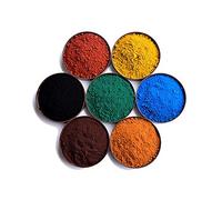 Iron Oxide Powder 7 Pack, Cosmetic Grade Pigment, Black Iron Oxide, Yellow Iron Oxide, red Iron Oxide, Blue Iron Oxide, Green Iron Oxide, Orange Iron Oxide and Brown Iron Oxide, 100g of Each Color