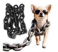 Iron Paw Chain Leash, 1.5M/59In Funny Plastic Fake Simulation Paw Chain Decor for Small Dogs Cats, Lightweight Photo Shooting Accessory (Black, S (7cm/2.76inch))