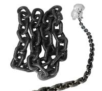 Iron Paw Chain Leash for Small Dogs & Cats - Lightweight Plastic Imitation Metal Lead - Funny Heavy-Looking Pet Traction Rope & Photo Props for Costumes (Black,3.M)