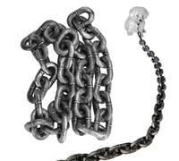 Iron Paw Chain Leash for Small Dogs & Cats - Lightweight Plastic Imitation Metal Lead - Funny Heavy-Looking Pet Traction Rope & Photo Props for Costumes (Silver,3.M)