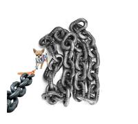 Iron Paw Chain Leash,Iron Paws For Dogs, Lightweight Big Chain Leash for Small Dog Funny, Plastic Imitating Chains Looks Strong and Heavy for Small Dog/Cat Photo Props (Silver,L-2m)