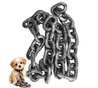 Iron Paw Chain Leash, Lightweight Plastic Big Chain Leash for Small Dogs/Cats, Imitating Iron Chains Looks for Photos & Walking, 4.9/6.5/9.8ft Adjustable Lengths&Comfortable Pet Lead (Silver,M/2m)