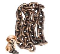 Iron Paw Chain Leash, Lightweight Plastic Big Chain Leash for Small Dogs/Cats, Imitating Iron Chains Looks for Photos & Walking, 4.9/6.5/9.8ft Adjustable Lengths&Comfortable Pet Lead (Bronze,L/3m)