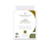 Iron Phosphate | 10mg Elemental Iron | Energy Production, Hemoglobin & Immune Support | 60 Vegan Capsules UK Made | Long 2 Month Supply by Epigenetics Supplements