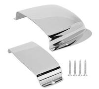 Iron Pickup Bridge Cover Set for PB Bass Guitar, Protects Pickup and Bridge From Ground Contact (Silver)