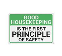 Iron Poster Painting Good Housekeeping Is The First Principle Of Safety Retro Posteration Not Easy To Deform Metal Tin Sign For Club Living Garage 20X30Cm
