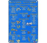 Iron Poster Painting Magick Wiccan Print Halloween Funny Metal Sign Not Easy To Rust Posteration For Restaurant Coffee Farmhouse 20X30Cm