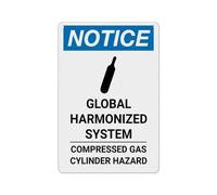 Iron Poster Painting Notice Global Harmonized Compressed Gas Cylinder Hazard Retro Iron Signs Art Metal Sign For Orchard Living Garage 20X30Cm