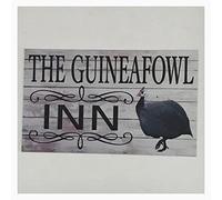 Iron Poster Painting The Guineafowl Guinea Fowl Inn Not Easy To Rust Iron Signs Exquisite And Beautiful Metal Sign For Restaurant Garage Bathroom 20X30Cm