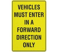 Iron Poster Painting Vehicles Must Enter In A Forward Not Easy To Rust Metal Sign Not Easy To Deform Posteration For Office Living Club 20X30Cm